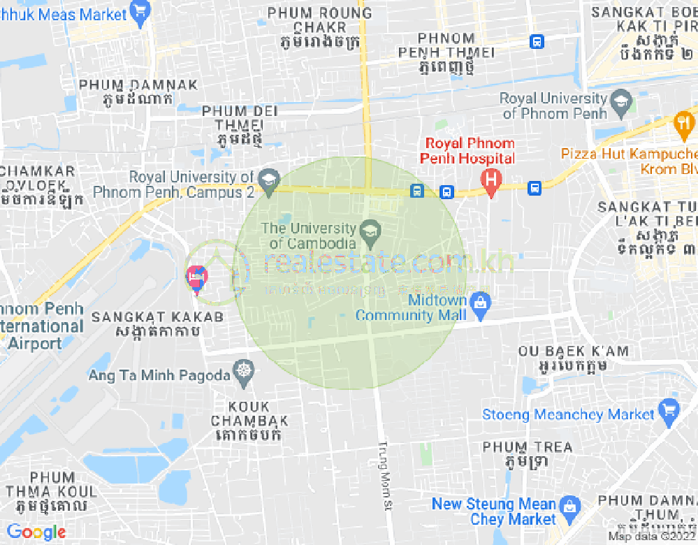 Map of Tuek Thla, Sen Sok, Phnom Penh
