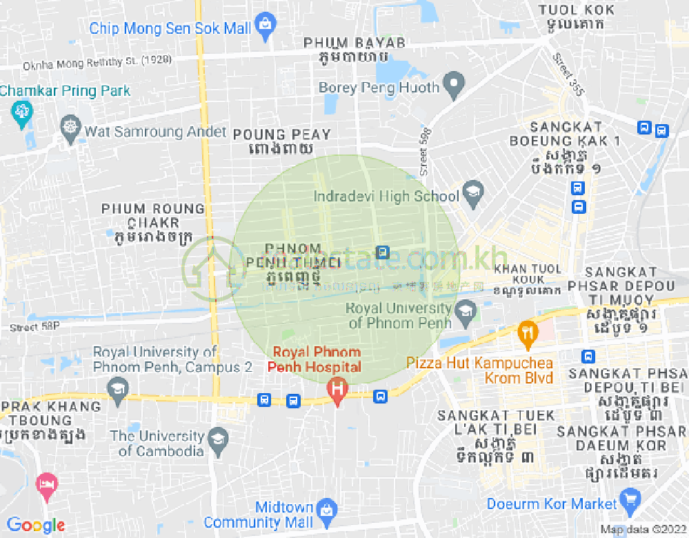 新金边, 森速区, 金边地图