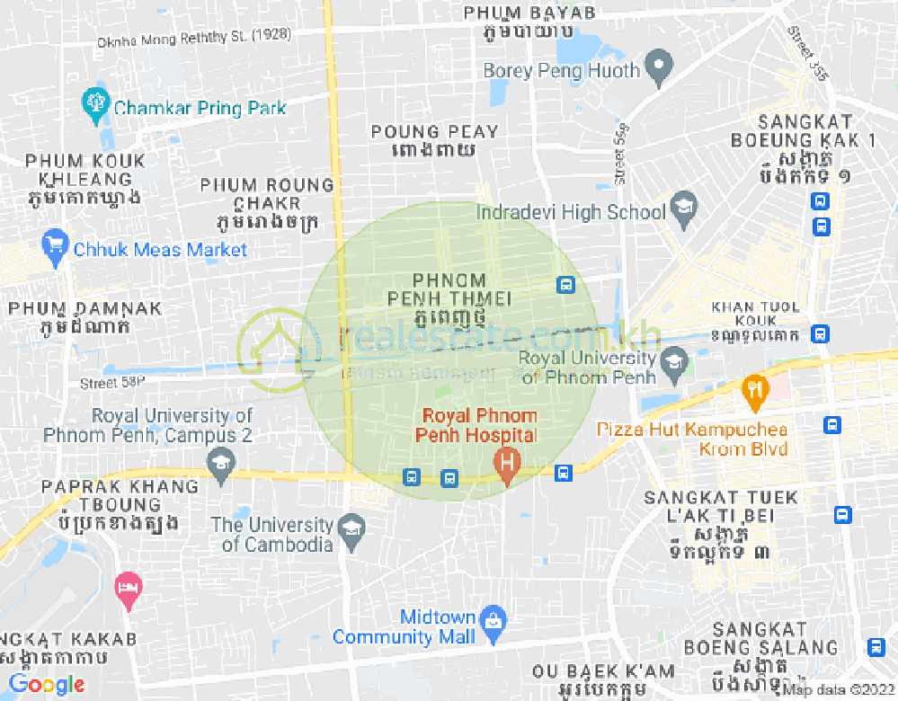 新金边, 森速区, 金边地图