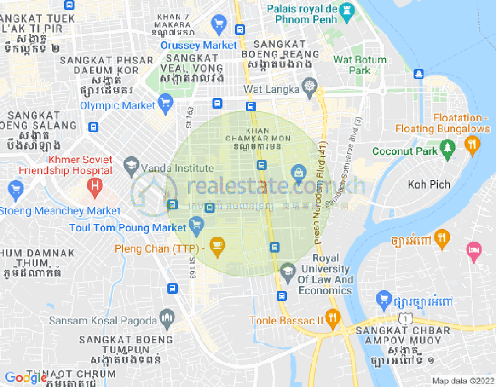 Carte de BKK 3, Boeng Keng Kang, Phnom Penh