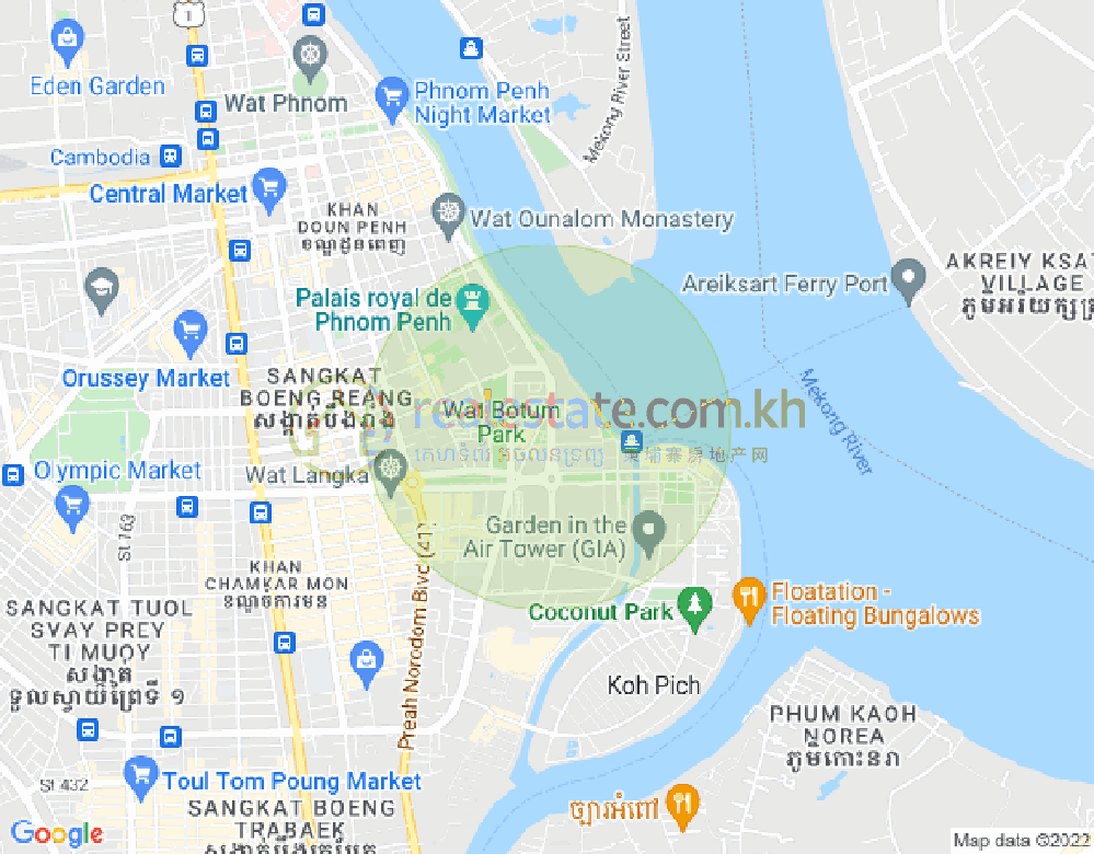 Mapa: Chakto Mukh, Daun Penh, Phnom Penh