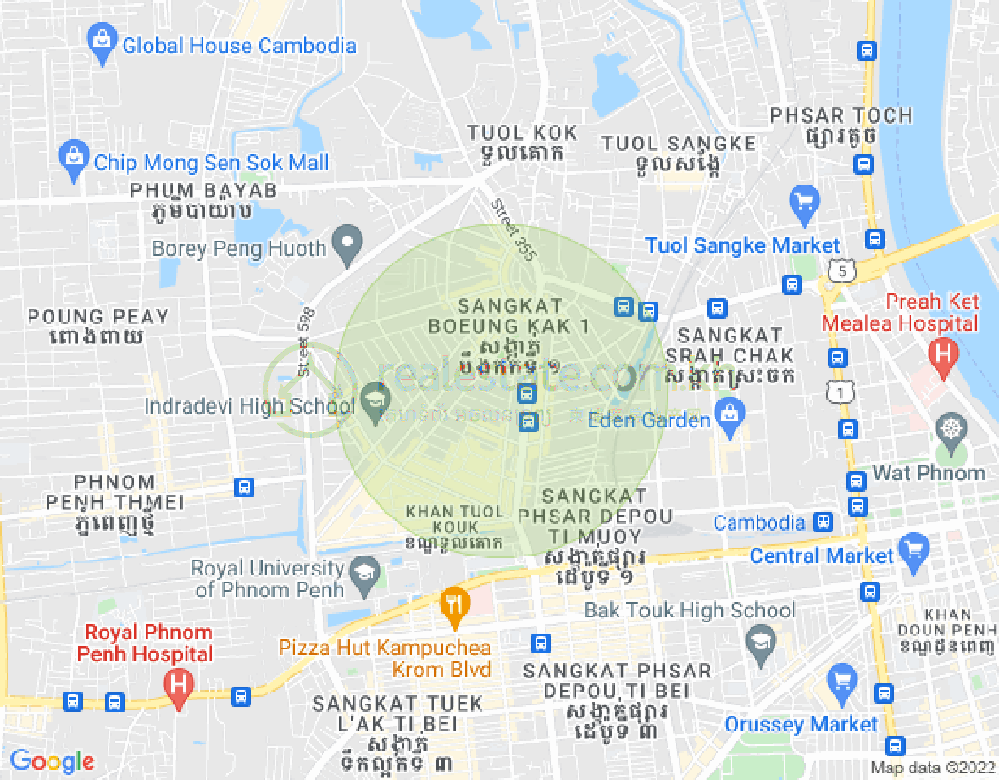万谷湖1分区, 堆谷区, 金边地图