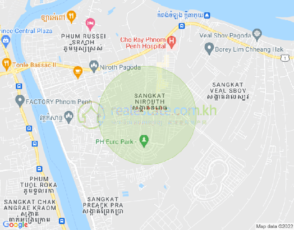 Nirouth分区, 铁桥头区, 金边地图