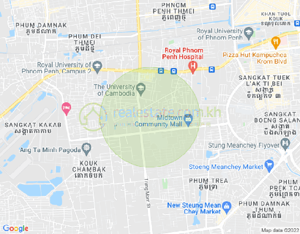 ផែនទី ទឹកថ្លា, សែនសុខ, ភ្នំពេញ