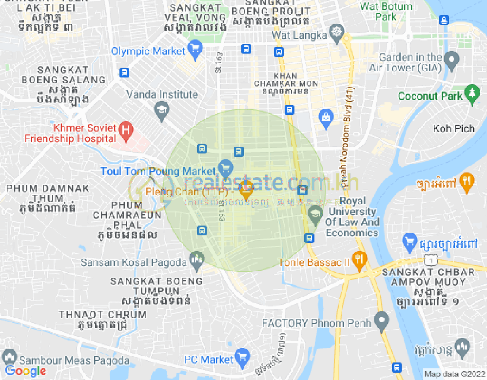 ផែនទី ទួលទំពូង១, ចំការមន, ភ្នំពេញ