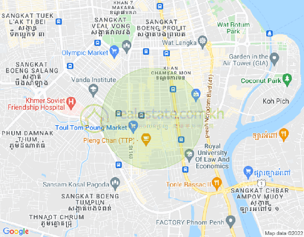 Map of BKK 3, Boeng Keng Kang, Phnom Penh