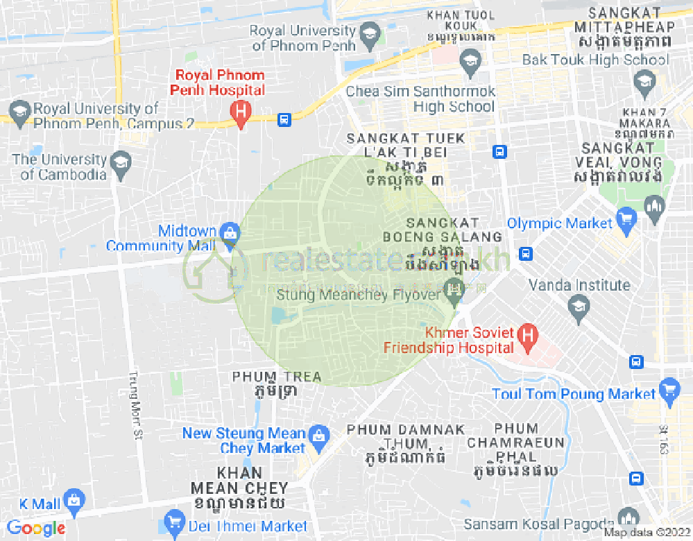 Map of Tuek Thla, Sen Sok, Phnom Penh