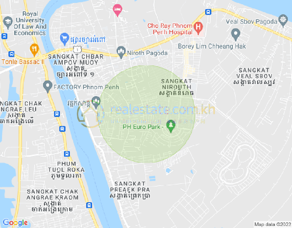Nirouth分区, 铁桥头区, 金边地图