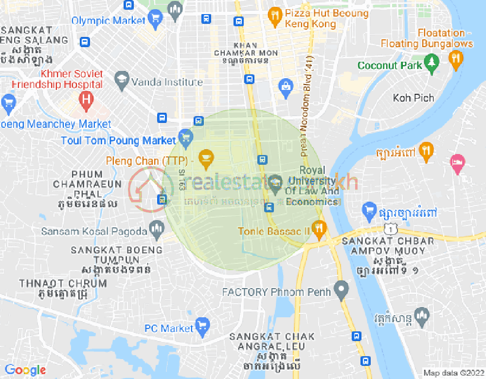 万禾密分区, 占卡蒙, 金边地图