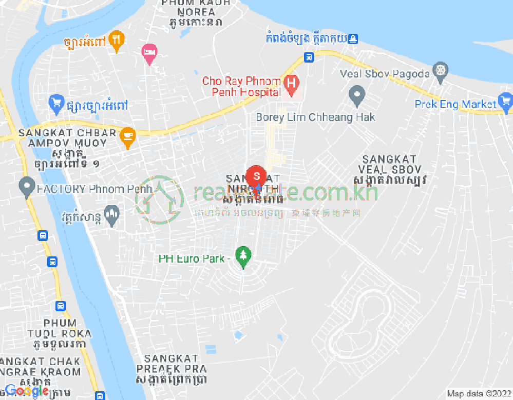 Mapa: Nirouth, Chbar Ampov, Phnom Penh