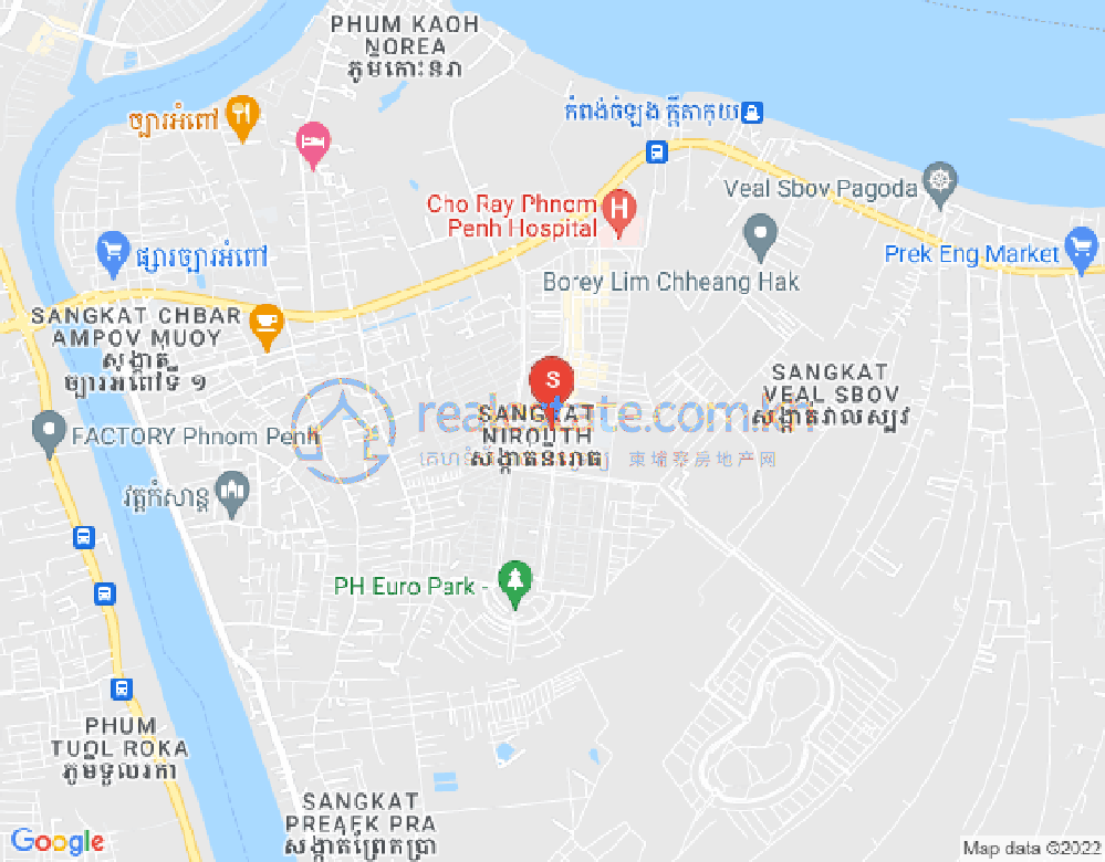 Nirouth分区, 铁桥头区, 金边地图