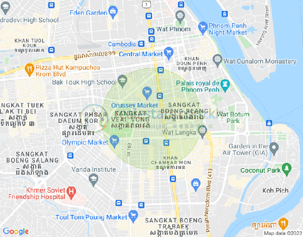 Mapa: Boeung Prolit, 7 Makara, Phnom Penh