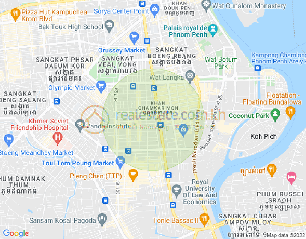 Mapa: BKK 2, Boeng Keng Kang, Phnom Penh
