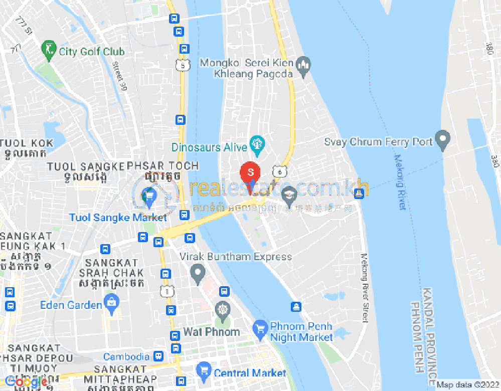 수정화구, 프놈펜 지도
