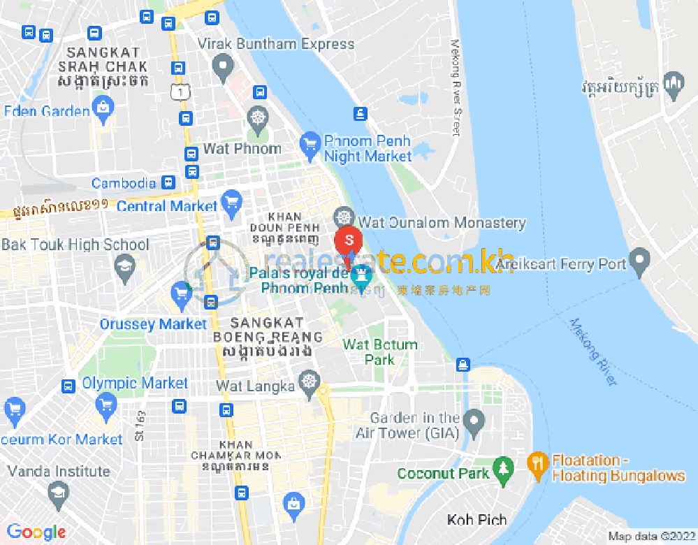 Mapa: Chakto Mukh, Daun Penh, Phnom Penh