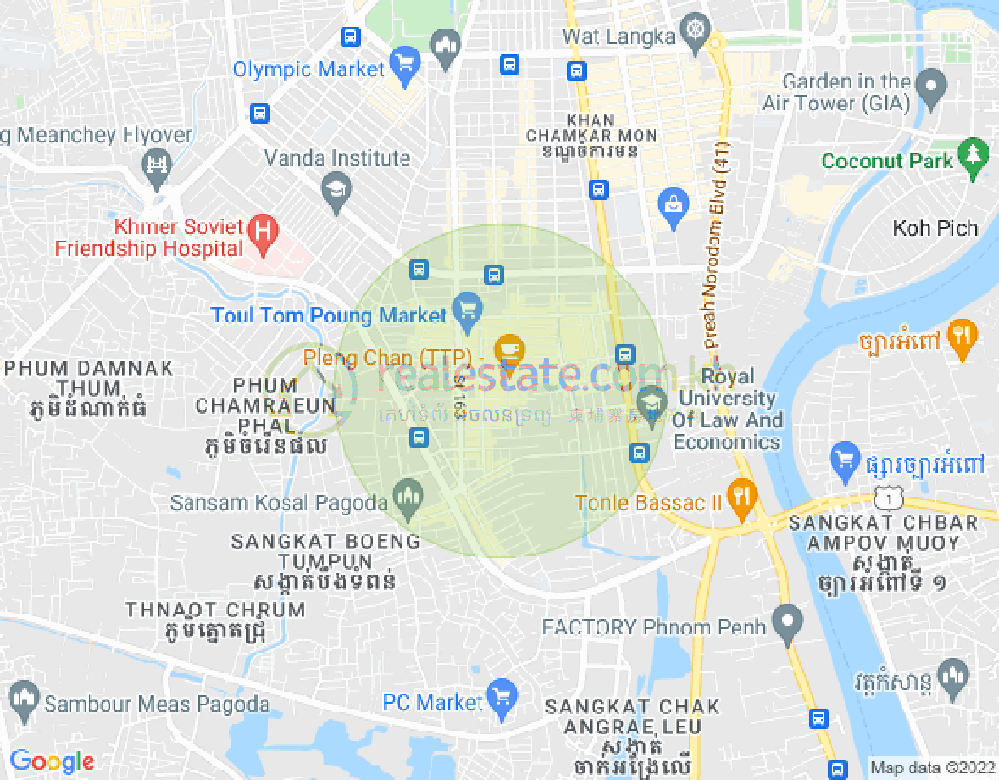 แผนที่ บึงตระเบก, จัมการมอน, พนมเปญ