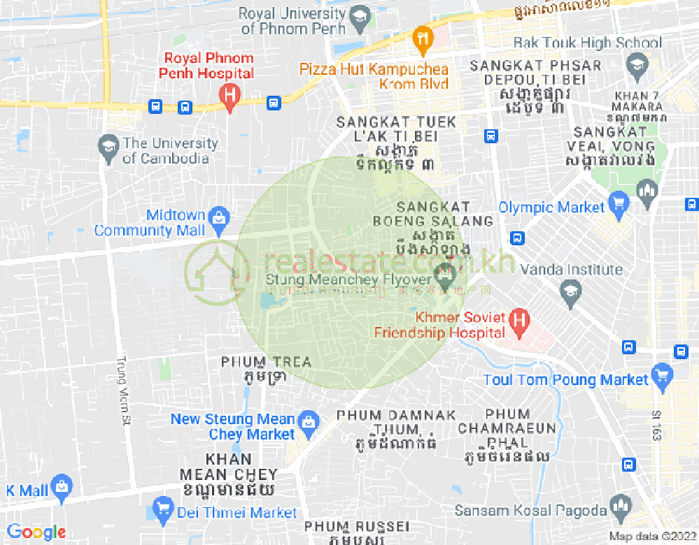 Khmuonh分区, 森速区, 金边地图