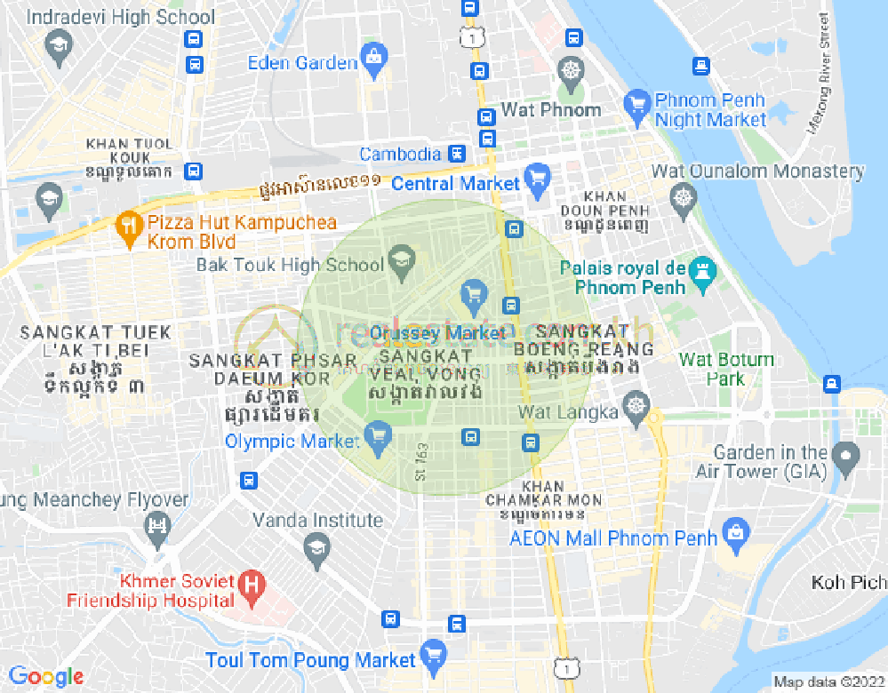乌亚西1分区, 马卡拉区, 金边地图