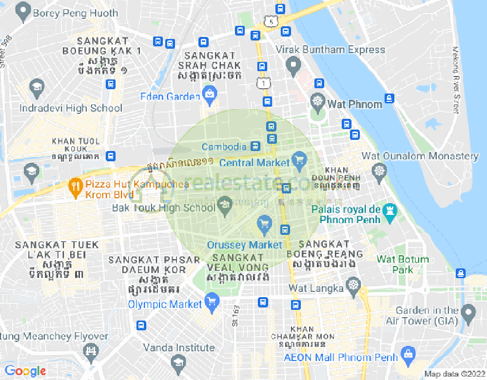 Mapa: Mittapheap, 7 Makara, Phnom Penh