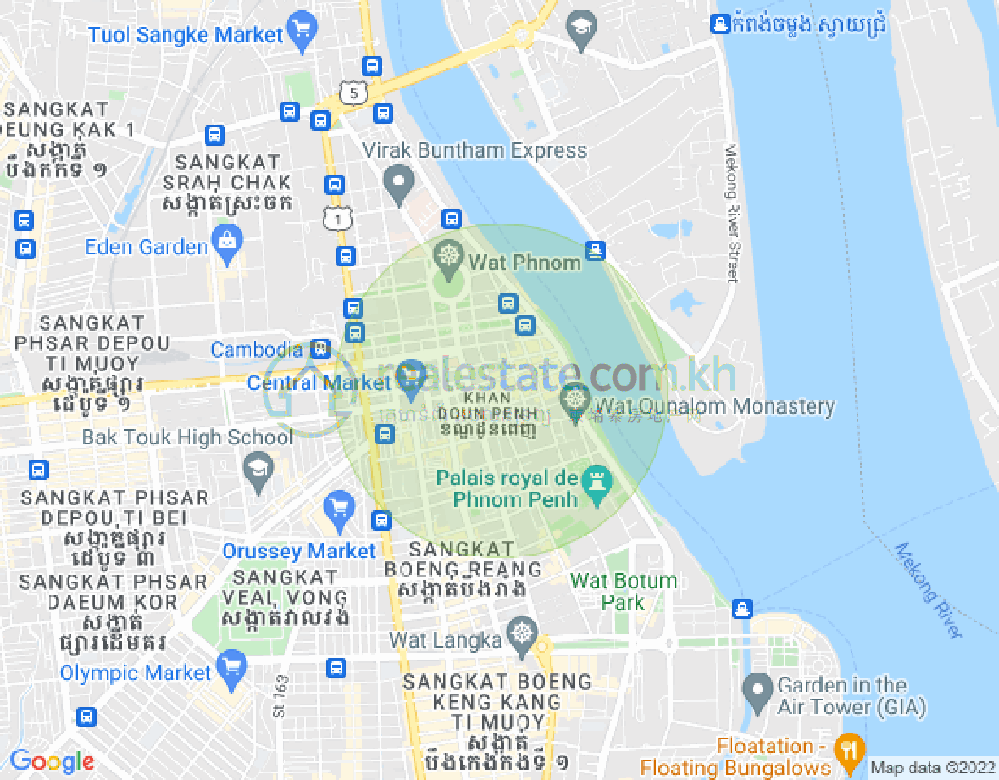 뉴타운3구역, 룽볜구, 프놈펜 지도