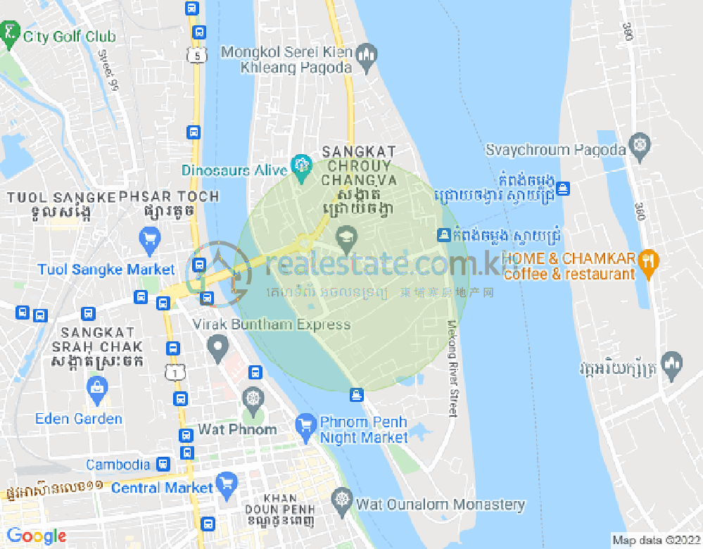 水净华区, 金边地图