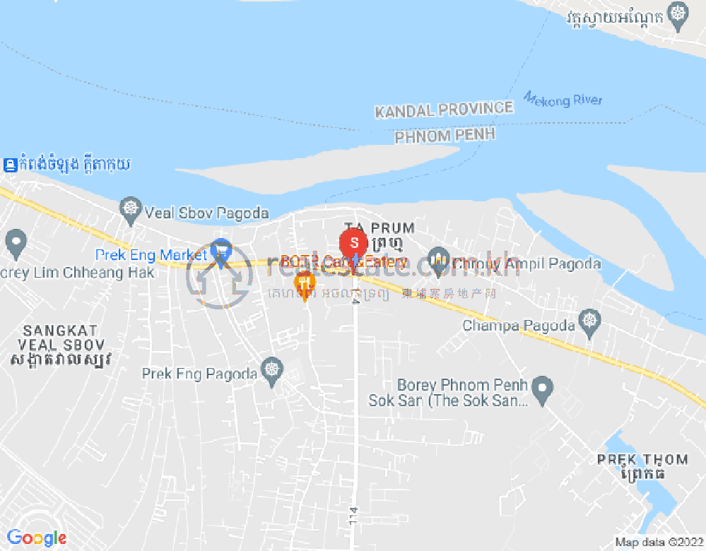 แผนที่ Preaek Aeng, จบาร์อำเปา, พนมเปญ