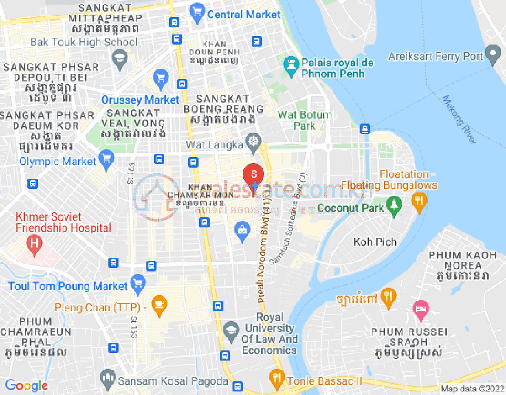Map of BKK 1, Boeng Keng Kang, Phnom Penh