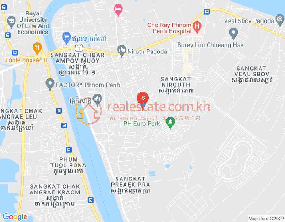 Nirouth分区, 铁桥头区, 金边地图