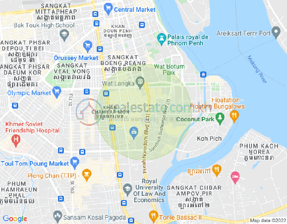 Mapa: BKK 2, Boeng Keng Kang, Phnom Penh
