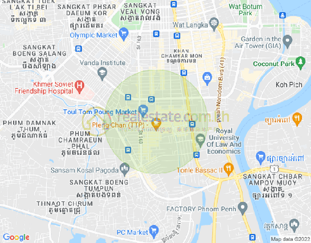 朱德奔1分区, 占卡蒙, 金边地图