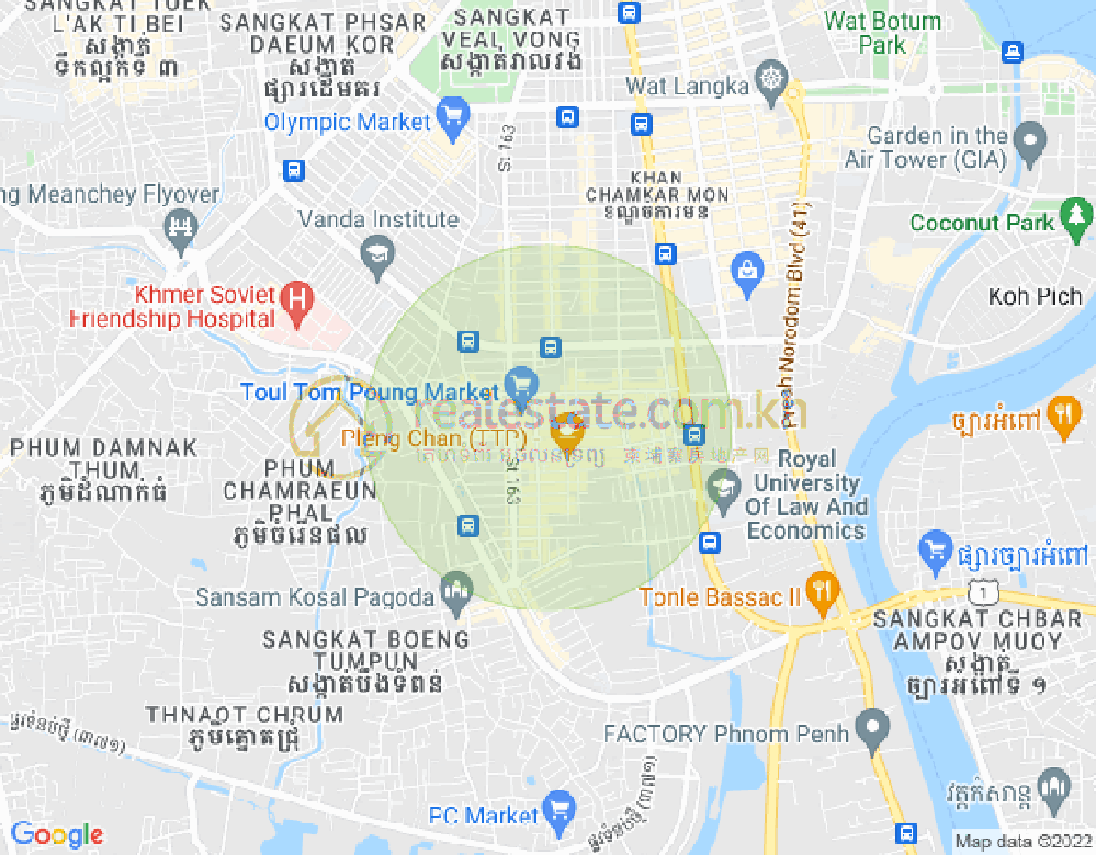 朱德奔1分区, 占卡蒙, 金边地图
