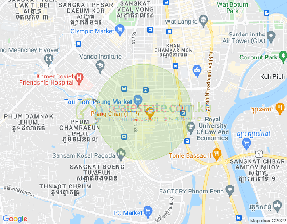 朱德奔1分区, 占卡蒙, 金边地图