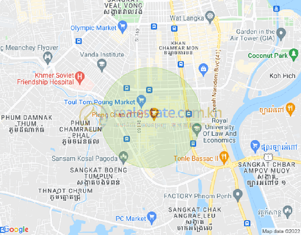 주더분1구역, 짬까몬, 프놈펜 지도