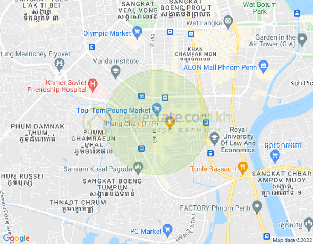주더분1구역, 짬까몬, 프놈펜 지도