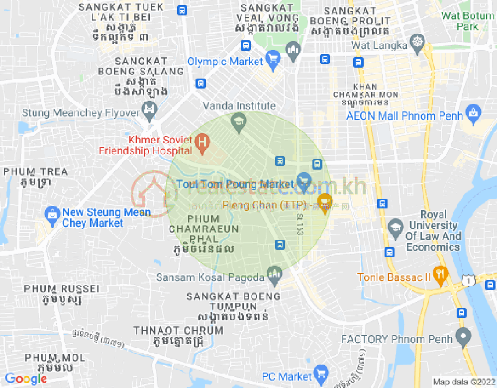แผนที่ ตุมนบตึก, บึงเกงกอง, พนมเปญ