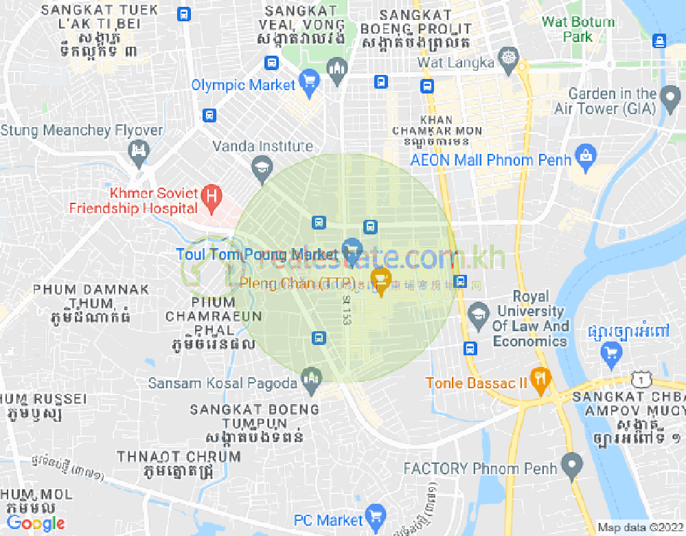 ផែនទី ទួលទំពូង១, ចំការមន, ភ្នំពេញ