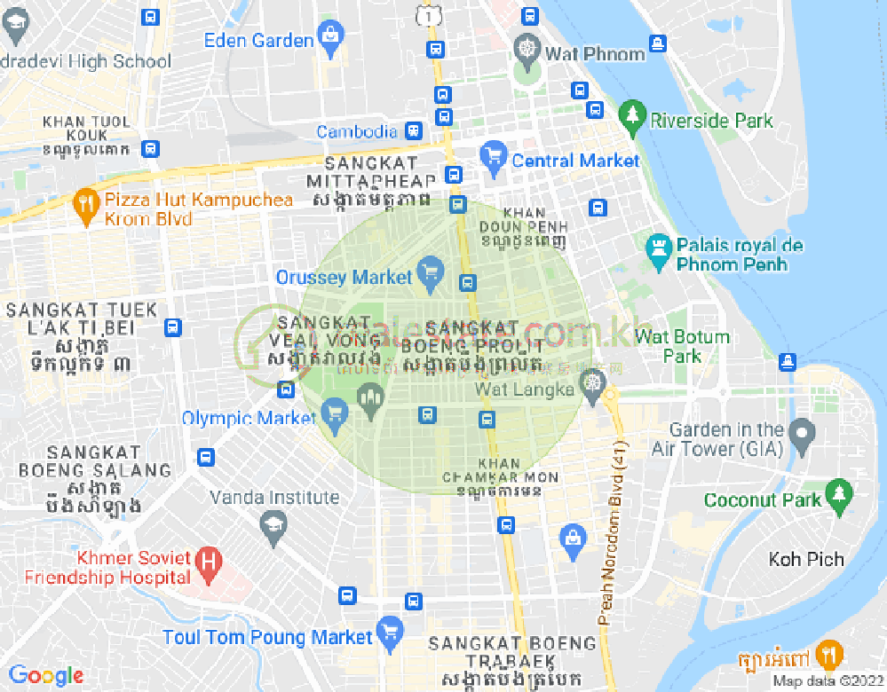 Map of Boeung Prolit, 7 Makara, Phnom Penh