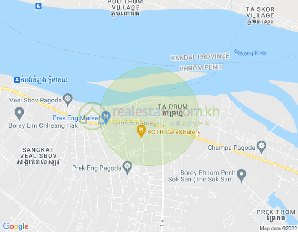 Map of Preaek Aeng, Chbar Ampov, Phnom Penh