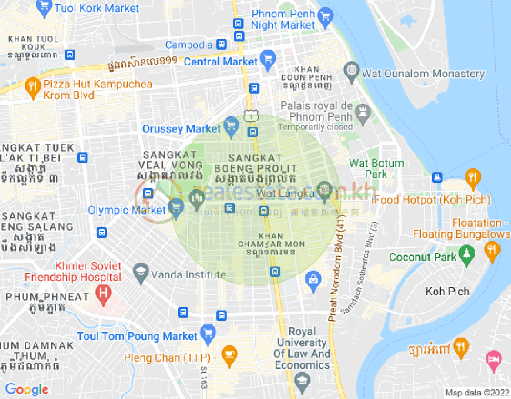 Map of Boeung Prolit, 7 Makara, Phnom Penh