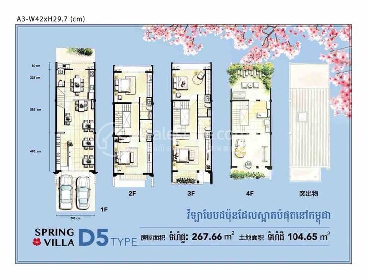 373 sqm Living Size Shophouse Na prodej in Russey Keo