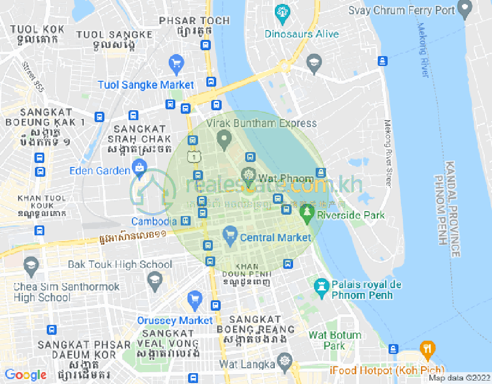 Map of Toul Svay Prey 1, Boeng Keng Kang, Phnom Penh