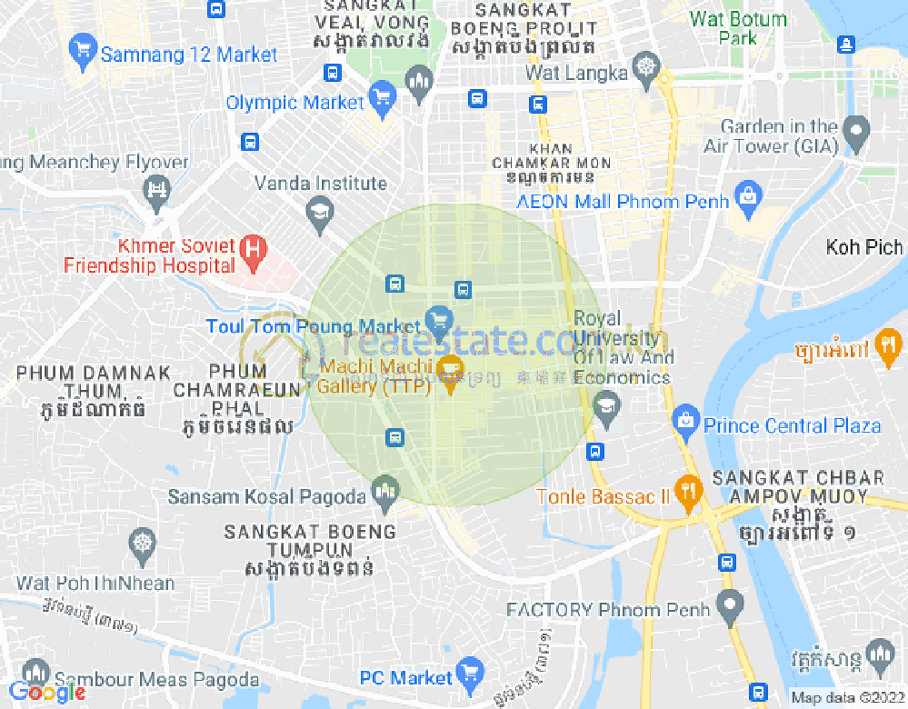 朱德奔1分区, 占卡蒙, 金边地图