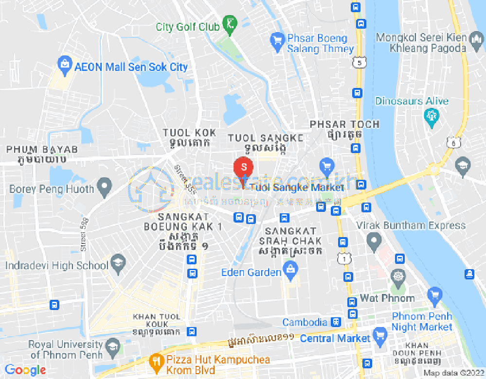 Chrang Chamres 2分区, 雷西郊区, 金边地图