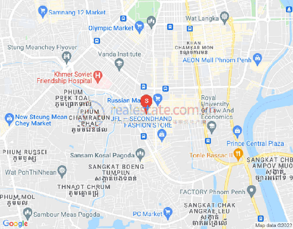 朱德奔1分区, 占卡蒙, 金边地图