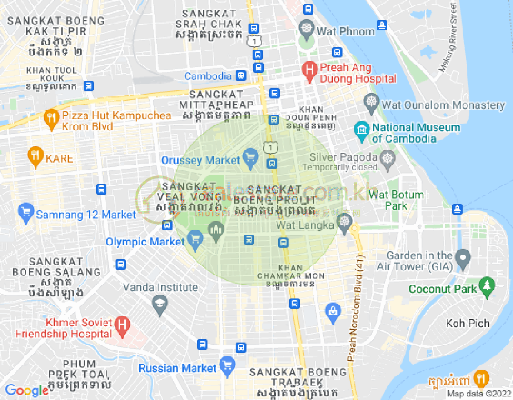 Boeung Prolit分区, 马卡拉区, 金边地图