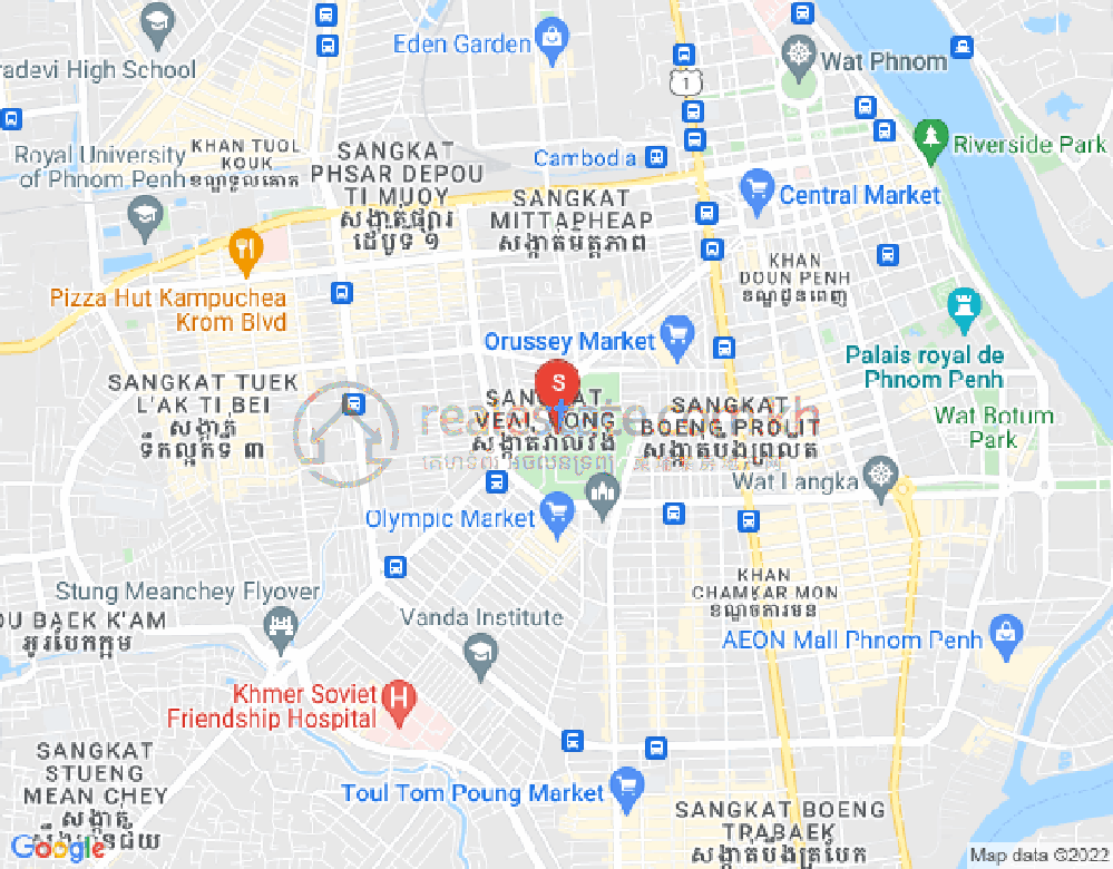 Veal Vong镇, 马卡拉区, 金边地图