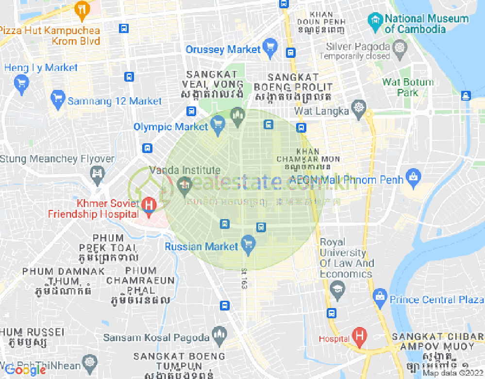 Mapa: BKK 1, Boeng Keng Kang, Phnom Penh