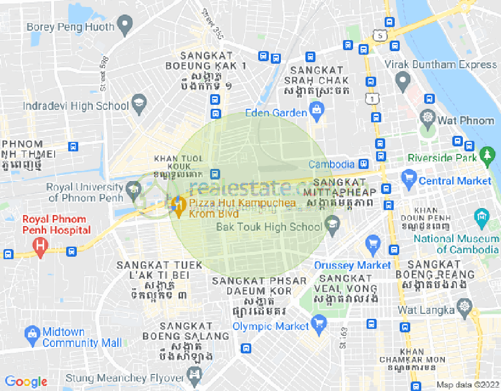 Map of Phsar Depou I, Toul Kork, Phnom Penh