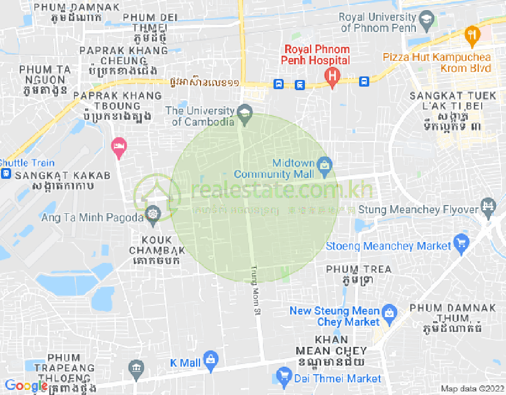 Map of Tuek Thla, Sen Sok, Phnom Penh
