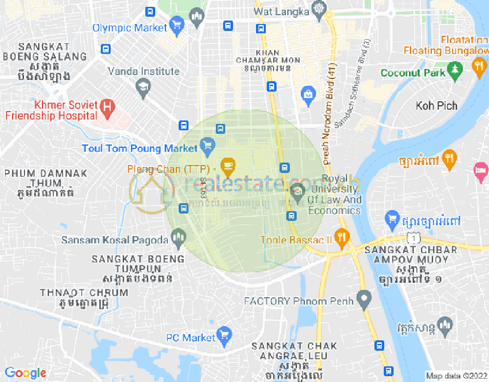 แผนที่ บึงตระเบก, จัมการมอน, พนมเปญ
